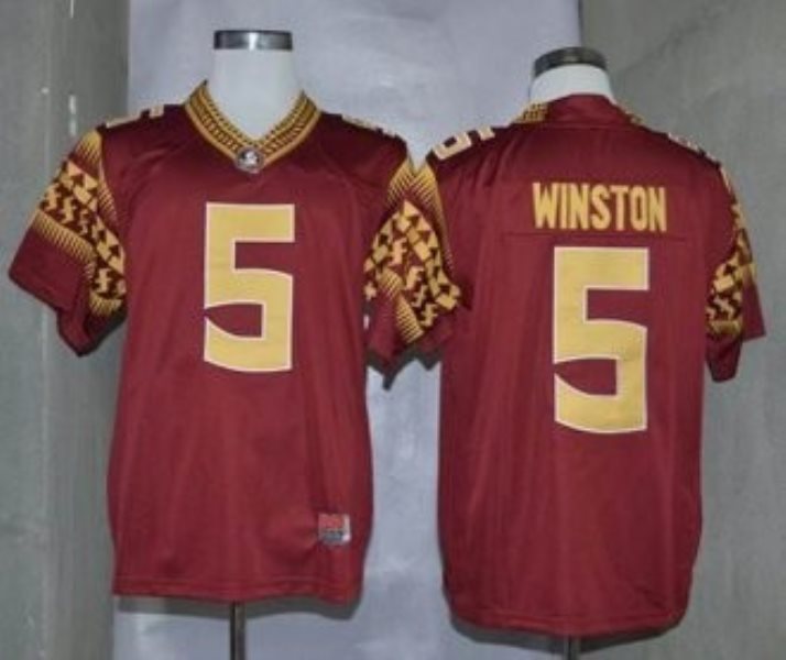 NCAA Florida State Seminoles 5 Jameis Winston Red Men Football Jersey