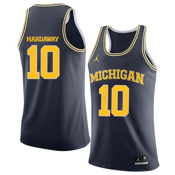NCAA University of Michigan 10 Tim Hardaway Jr. Navy College Basketball Men Jersey