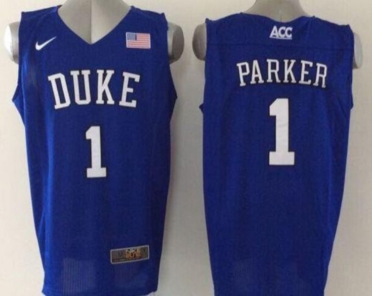 NCAA Duke Blue Devils 1 Jabari Parker Blue Basketball Elite Men Jersey