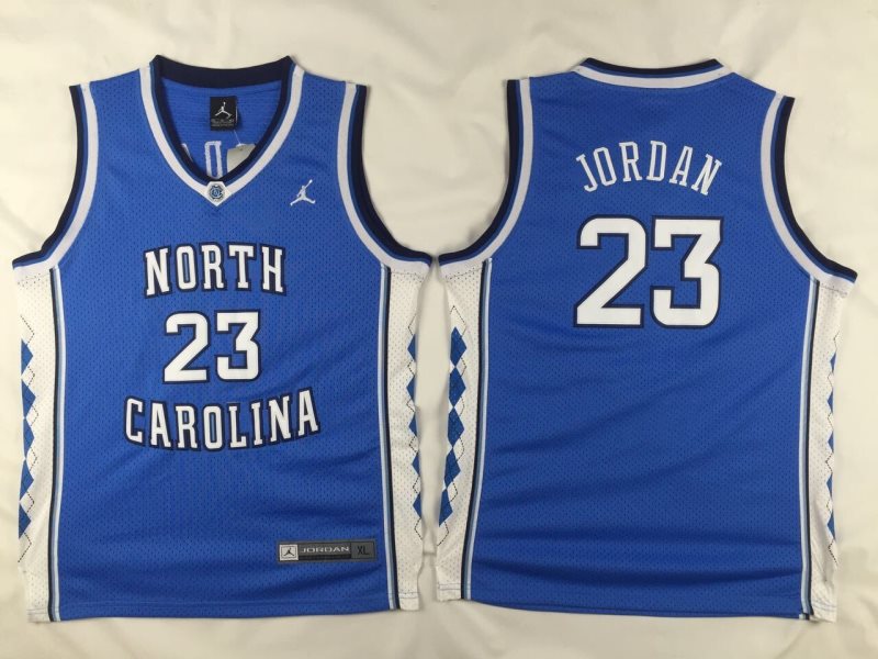 NCAA North Carolina Tar Heels 23 Michael Jordan Blue Basketball Men Jersey