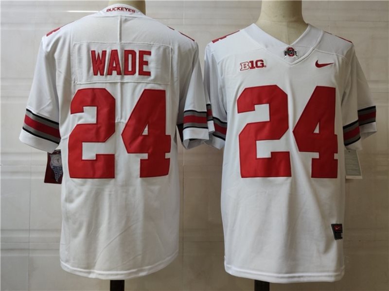NCAA Ohio State Buckeyes 24 Wade White Men Jersey