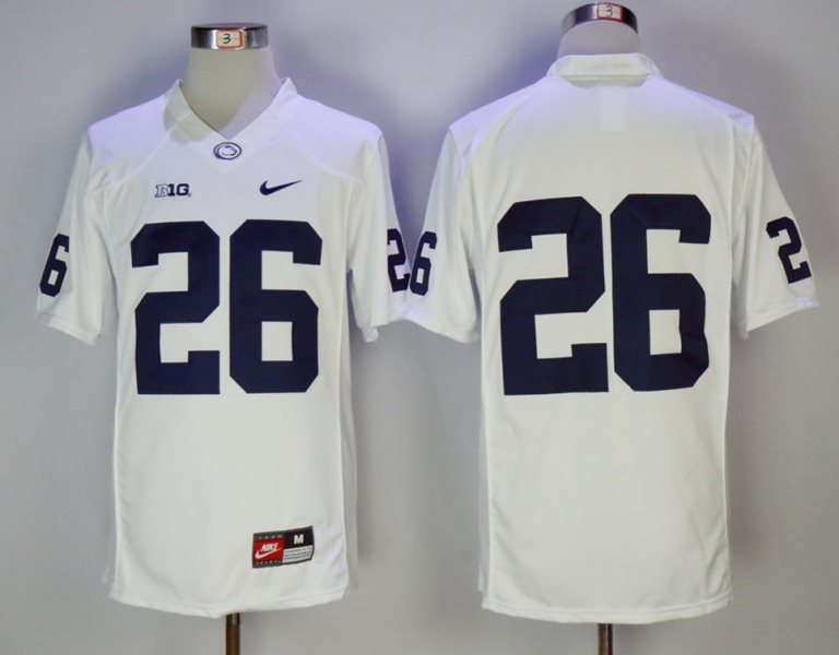NCAA Penn State Nittany Lions 26 Saquon Barkley White College Football Jersey