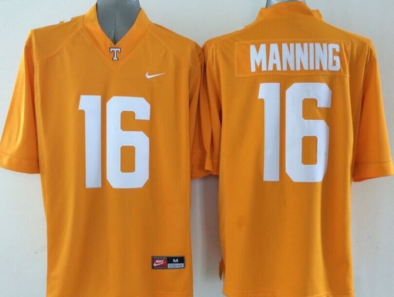NCAA Tennessee Volunteers 16 Peyton Manning Orange Men Jersey