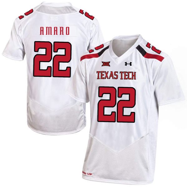 NCAA Texas Tech Red Raiders 22 Jace Amaro White College Football Men Jersey