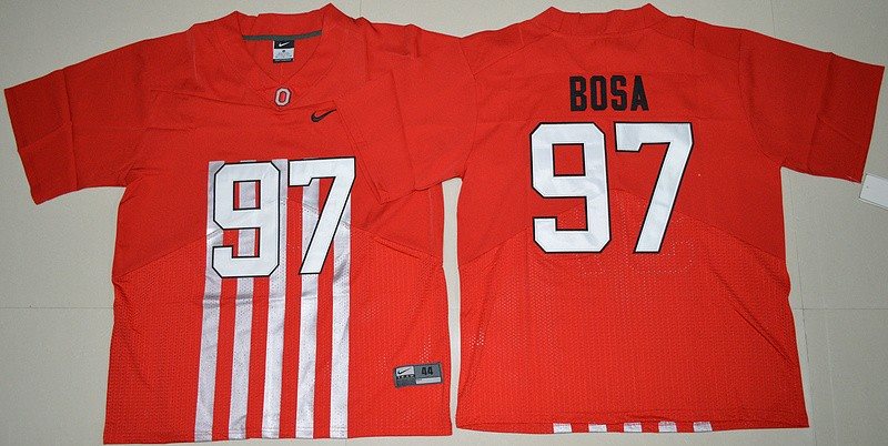 NCAA Ohio State Buckeyes Nick Bosa 97 Red Football 2016-17 Elite Men Jersey