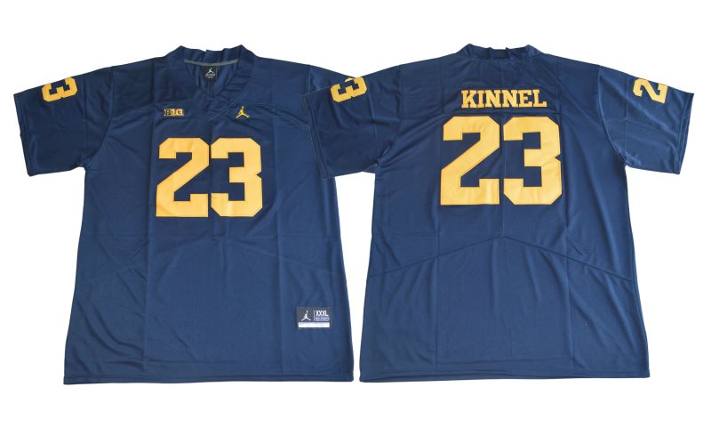 NCAA Michigan Wolverines 23 Tyree Kinnel Navy College Football Legend Men Jersey