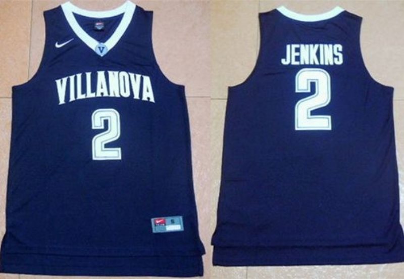 NCAA Villanova Wildcats 2 Kris Jenkins Navy Blue Basketball Men Jersey