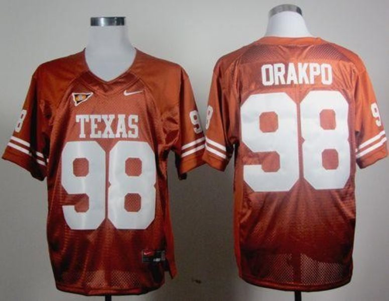 NCAA Texas Longhorns 98 Brian Orakpo Orange Men Jersey