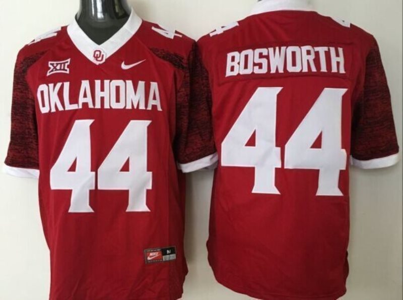 NCAA Oklahoma Sooners 44 Brian Bosworth Red Men Jersey