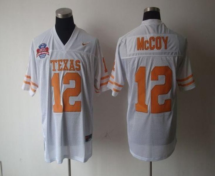NCAA Texas Longhorns 12 Colt McCoy White Men Jersey