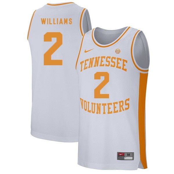 NCAA Tennessee Volunteers 2 Grant Williams White College Basketball Men Jersey