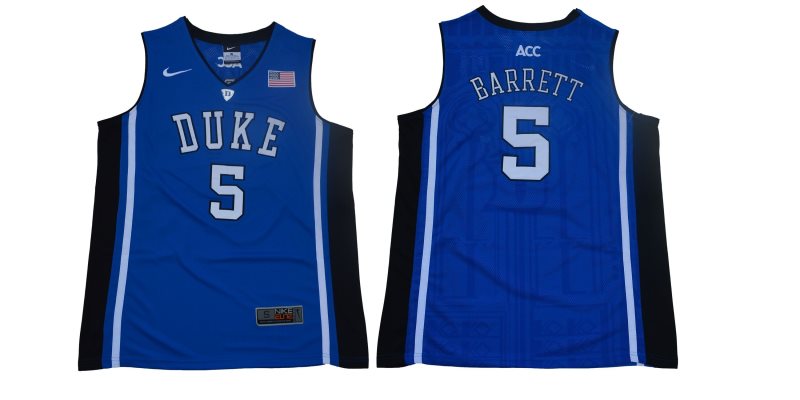NCAA Duke Blue Devils 5 RJ Barrett Blue Nike College Basketball Men Jersey