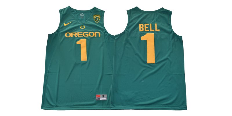 NCAA Oregon Ducks 1 Jordan Bell Dark Green College Basketball Men Jersey