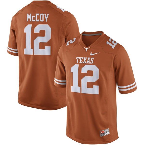 NCAA Texas Longhorns 12 Colt McCoy Orange Nike Men Jersey
