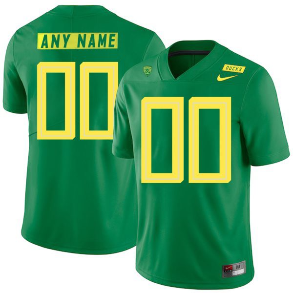 NCAA Oregon Ducks Apple Green Men's Customized Nike College Football Men Jersey