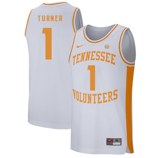 NCAA Tennessee Volunteers 1 Lamonte Turner White College Basketball Men Jersey