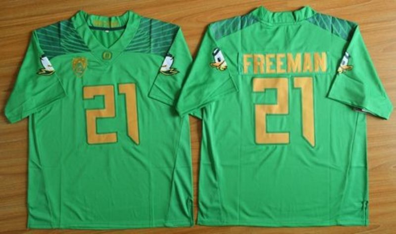 NCAA Oregon Ducks 21 Royce Freeman Green Limited Men Jersey With PAC-12 Patch