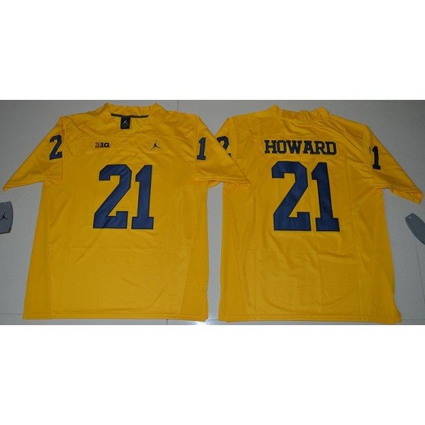 NCAA Michigan Wolverines 21 Desmond Howard Yellow Limited Youth Jersey