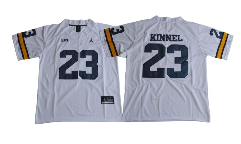 NCAA Michigan Wolverines 23 Tyree Kinnel White College Football Legend Men Jersey