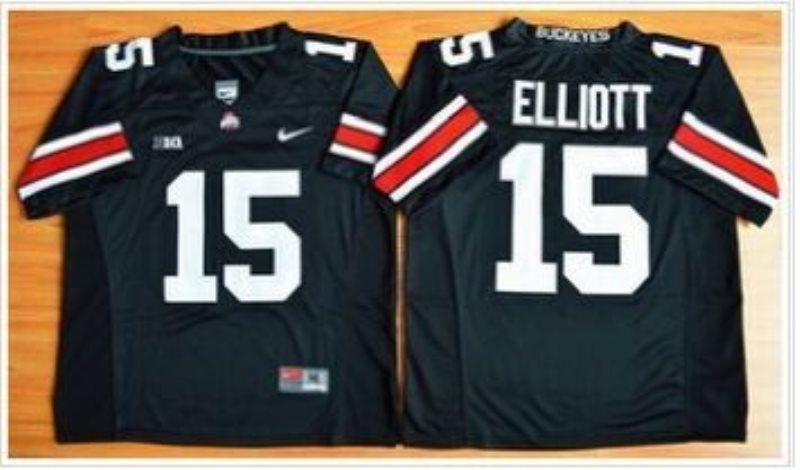 NCAA Ohio State Buckeyes 15 Ezekiel Elliott Black Limited Men Jersey