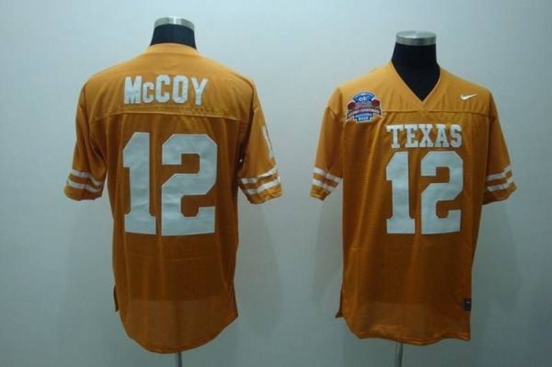 NCAA Texas Longhorns 12 Colt McCoy Orange Men Jersey