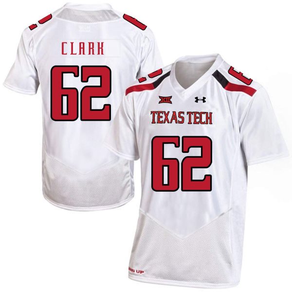 NCAA Texas Tech Red Raiders 62 Le'Raven Clark White College Football Men Jersey
