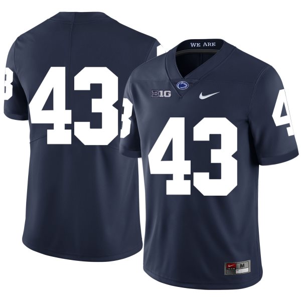 NCAA Penn State Nittany Lions 43 Mike Hull Navy Nike College Football Legend Men Jersey