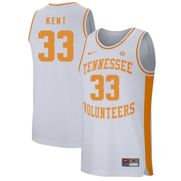 NCAA Tennessee Volunteers 33 Zach Kent White College Basketball Men Jersey