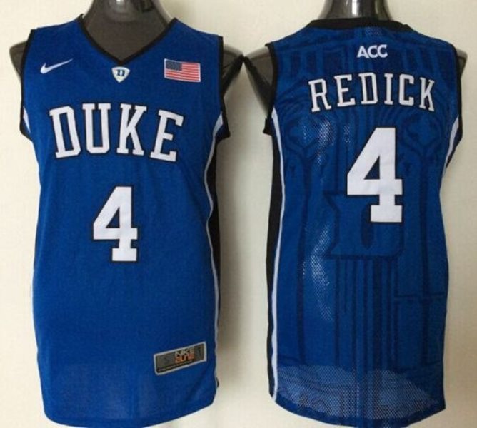NCAA Duke Blue Devils 4 J.J. Redick Blue Basketball Men Jersey
