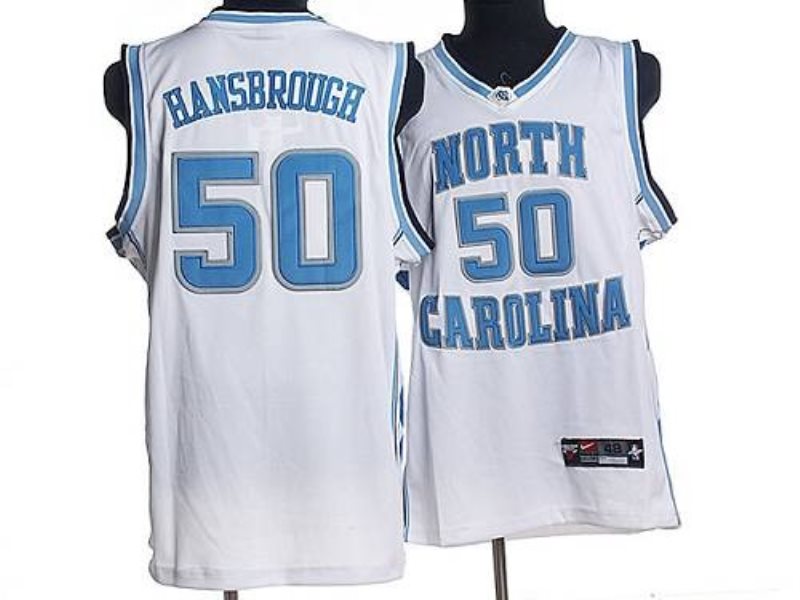 NCAA North Carolina Tar Heels 50 Tyler Hansbrough White Men Jersey