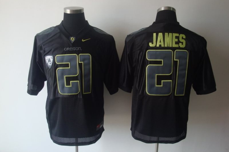 NCAA Oregon Ducks 21 LaMichael James Black Men Jersey
