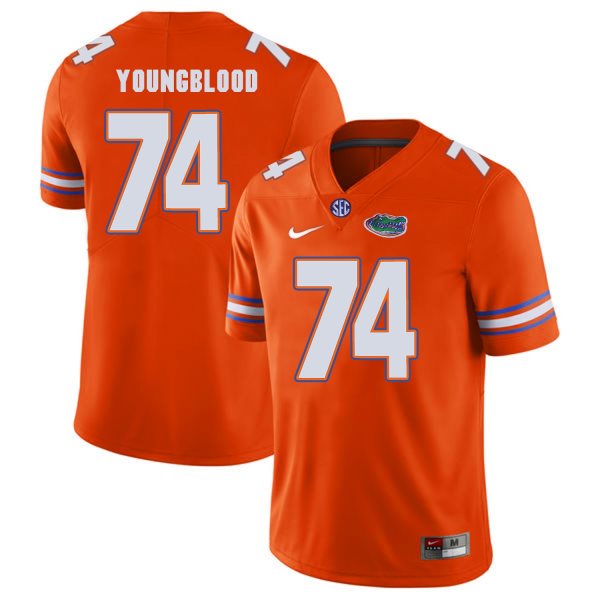NCAA Florida Gators 74 Jack Youngblood Orange College Football Men Jersey