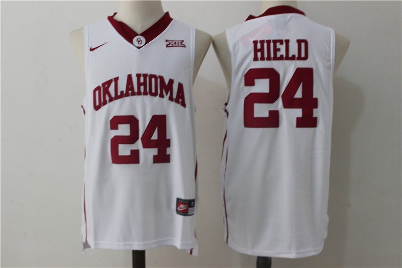 NCAA Oklahoma Sooners 24 Buddy Hield White Basketball Men Jersey