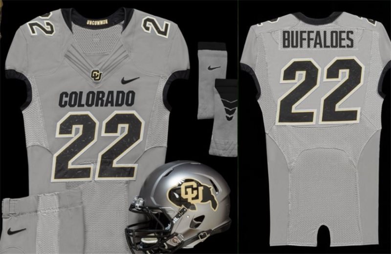 Nike NCAA Colorado Buffaloes Honor Mascot 22 Grey Men Jersey