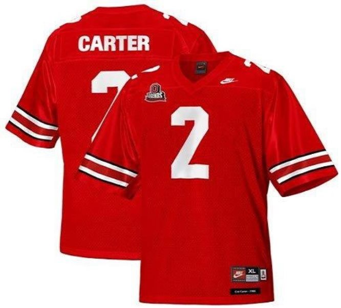 NCAA Ohio State Buckeyes 2 Cris Carter Red Legends of the Scarlet and Gray Throwback Men Jersey
