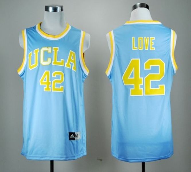 NCAA UCLA Bruins 42 Kevin Love Blue Basketball Men Jersey