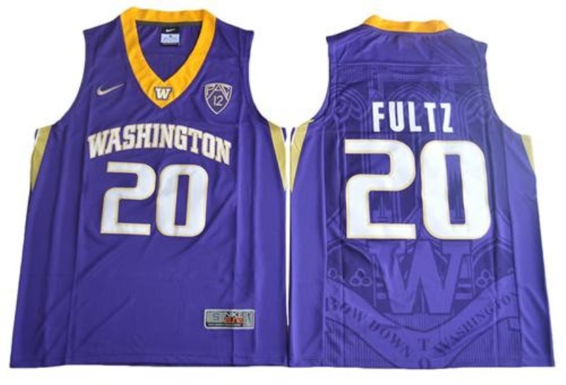 NCAA Washington Huskies 20 Markelle Fultz Purple Basketball Men Jersey