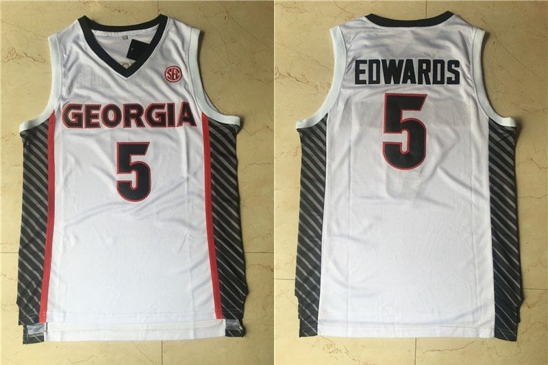 NCAA Georgia Bulldogs 5 Anthony Edwards College Basketball Black Men Jersey