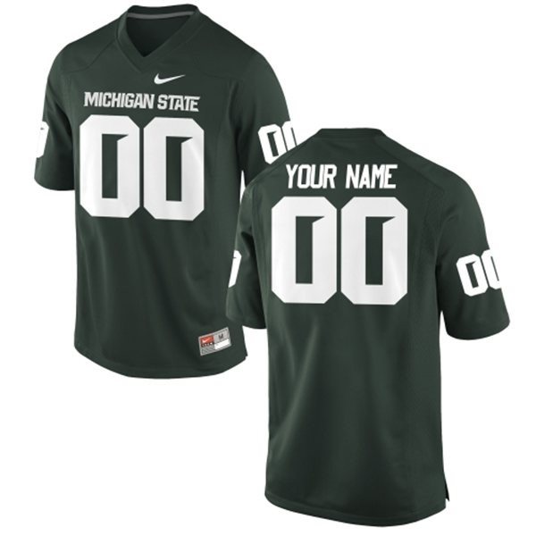 NCAA Michigan State Spartans Green Customized Men Jersey