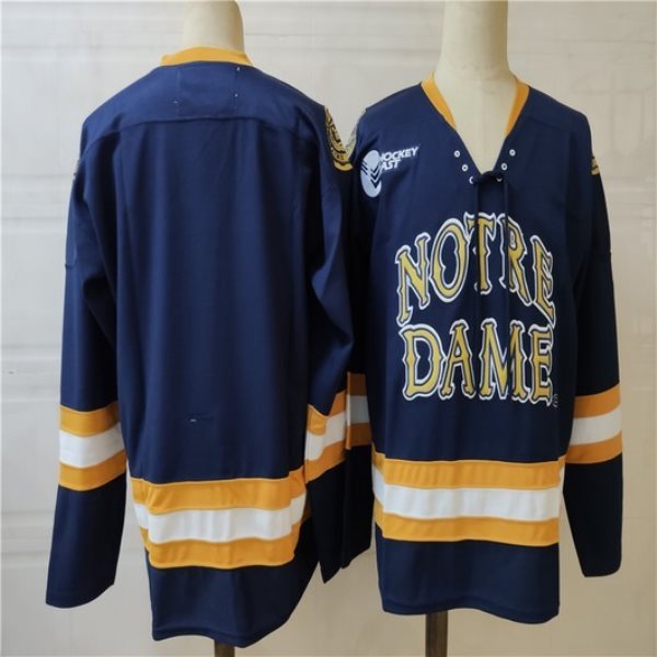 NCAA Notre Dame Blue Hockey Men Jersey