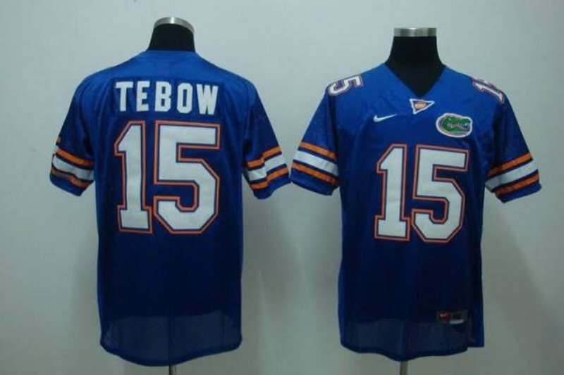 NCAA Florida Gators 15 Tim Tebow Blue Men Jersey