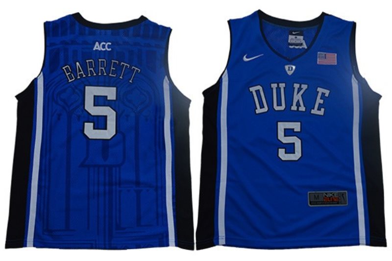 NCAA Duke Blue Devils 5 RJ Barrett Blue Nike College Basketball Youth Jersey