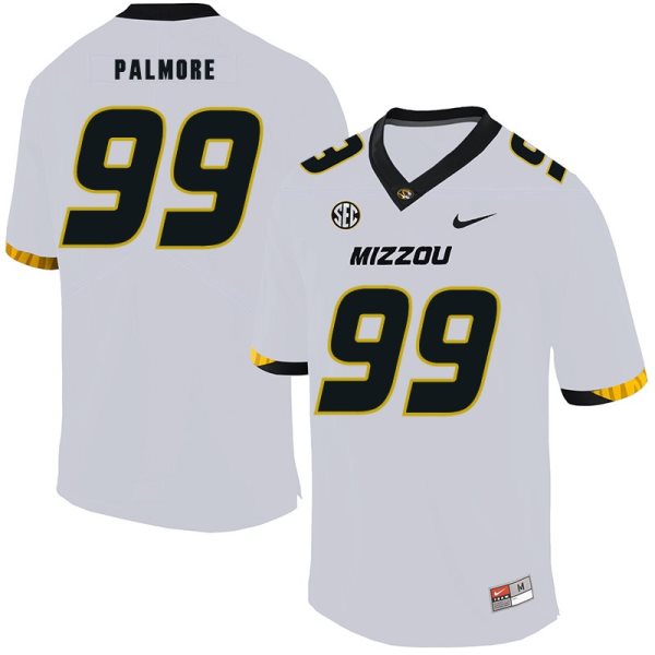NCAA Missouri Tigers 99 Walter Palmore White Nike College Football Men Jersey
