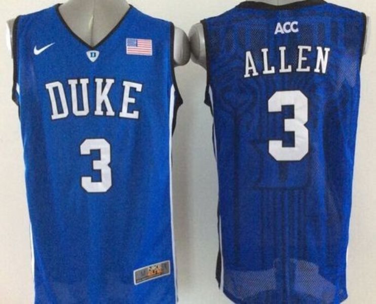 NCAA Duke Blue Devils 3 Grayson Allen Royal Blue Basketball New Men Jersey