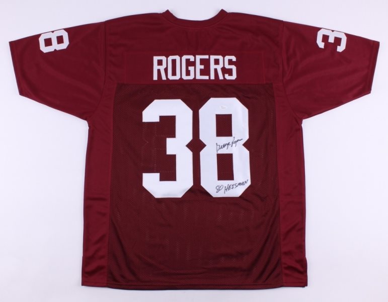 NCAA South Carolina Gamecocks 38 George Rogers Red Signed Throwback Men Jersey