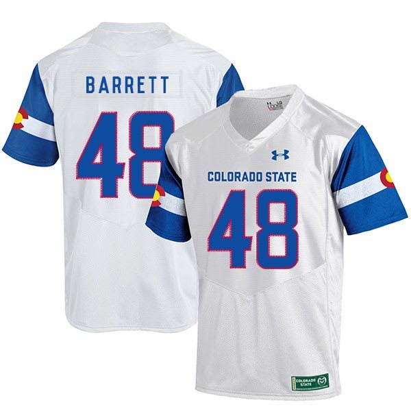 NCAA Colorado State Rams 48 Shaquil Barrett White College Football Men Jersey