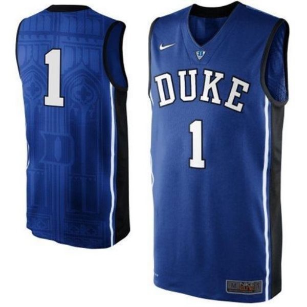 NCAA Duke Blue Devils 1 Jabari Parker Blue Basketball Men Jersey