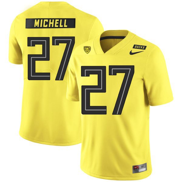 NCAA Oregon Ducks 27 Terrance Mitchell Yellow Nike College Football Men Jersey