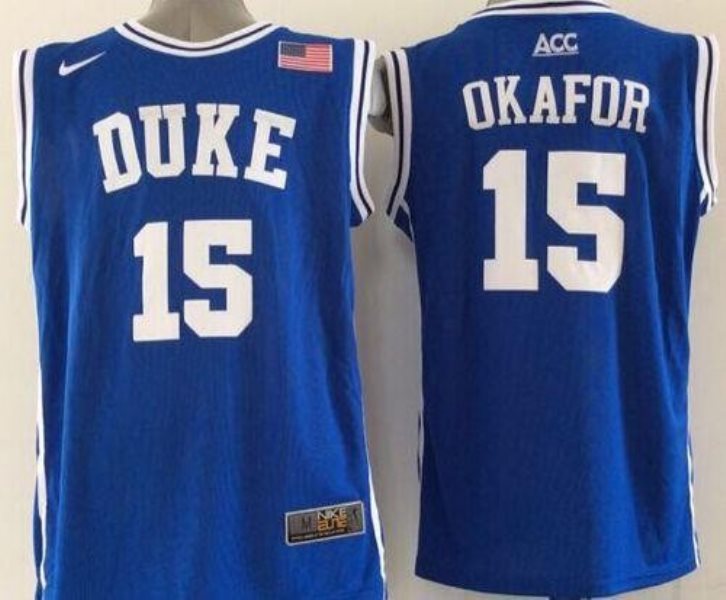NCAA Duke Blue Devils 15 Jahlil Okafor Blue Basketball New Men Jersey