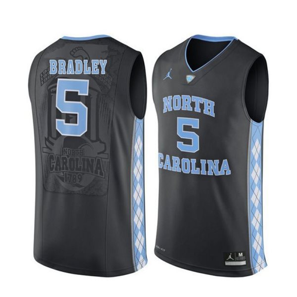 NCAA North Carolina Tar Heels 5 Tony Bradley Black Basketball Men Jersey